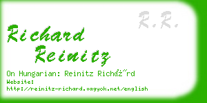 richard reinitz business card